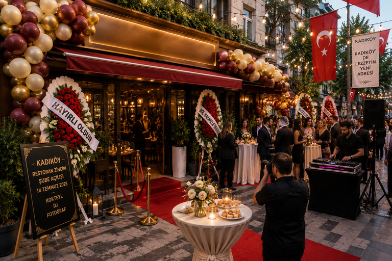 Kadıköy restoran zinciri şube açılış organizasyonu kokteyl